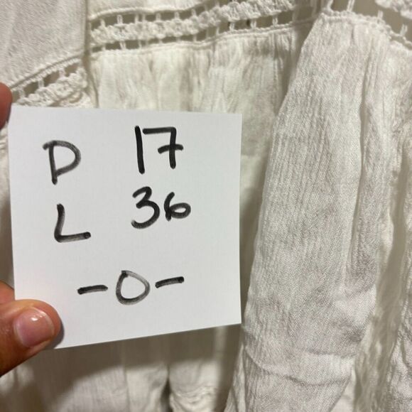 Cupcakes & Cashmere Womens White Drop Waist Coast Crochet Frill Sundress XS - Picture 10 of 10